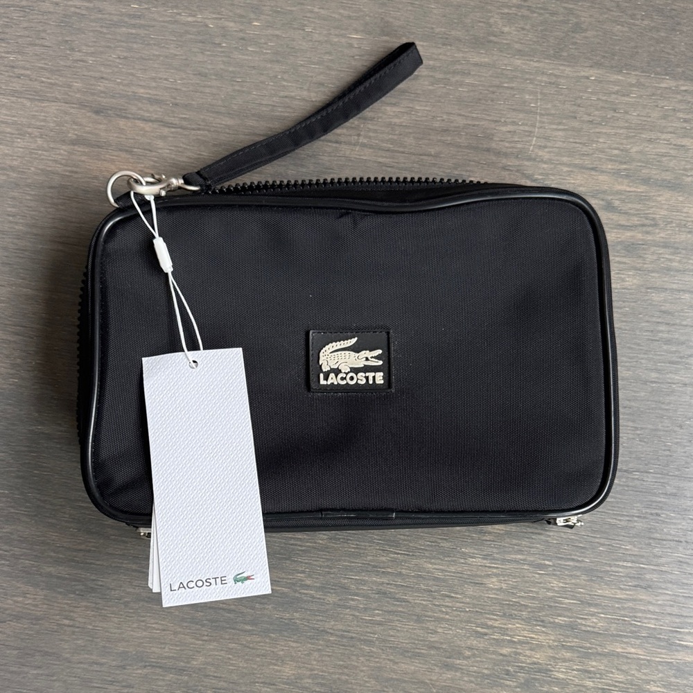 Lacoste Sport Black Unisex Toiletry Bag.